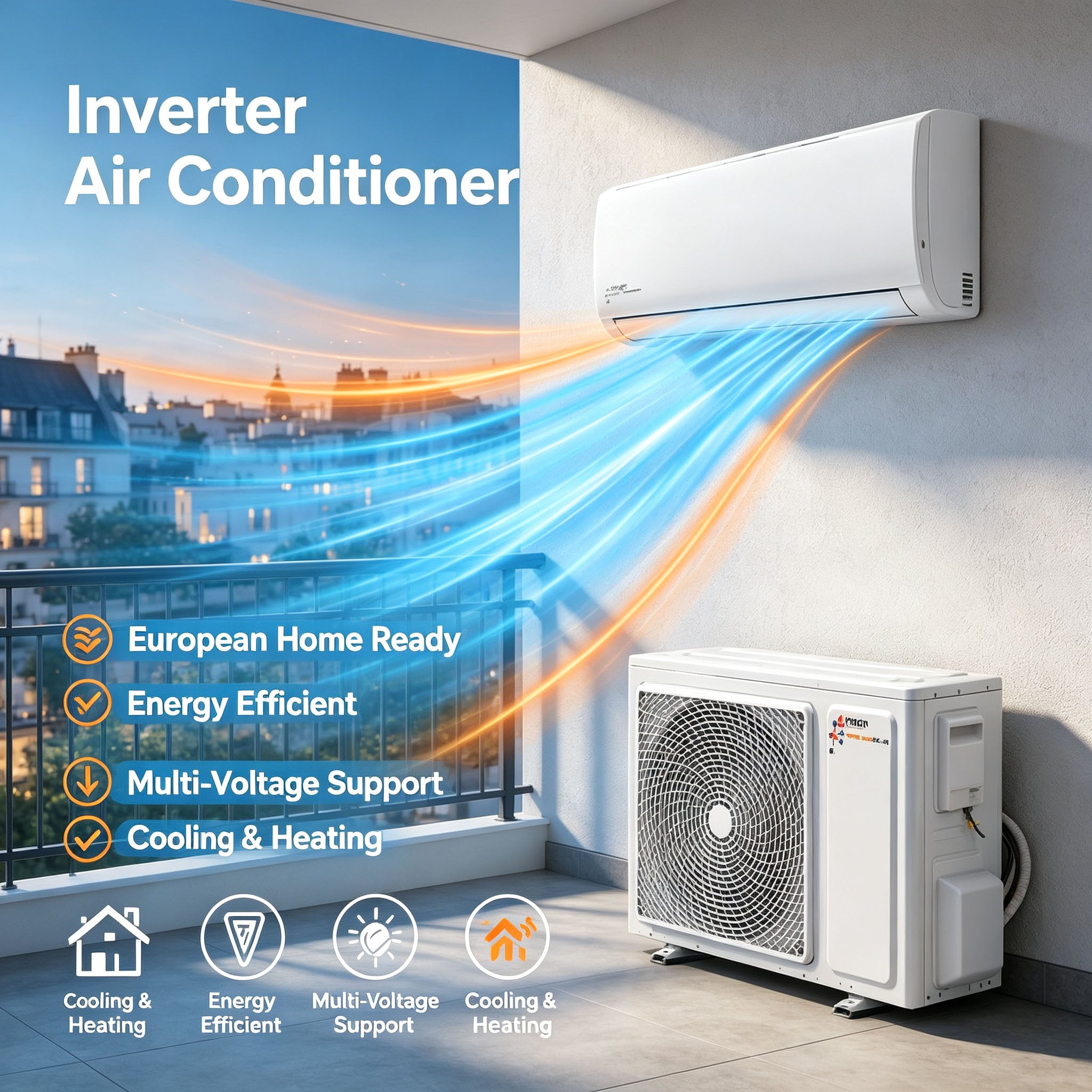 Smart WiFi R32 Inverter Split Air Conditioner - detail