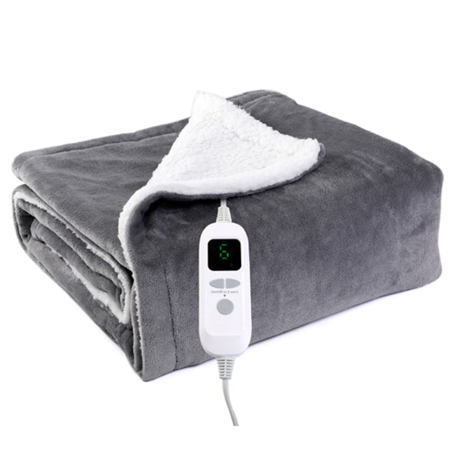 Mulan ML-G01 Flannel Sherpa Electric Heated Throw Blanket