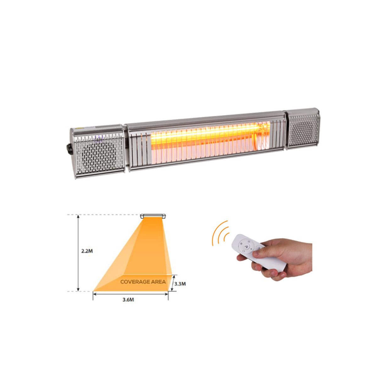 เครื่องทำความร้อนไฟฟ้าแบบติดผนัง Nordica NHWS-2000